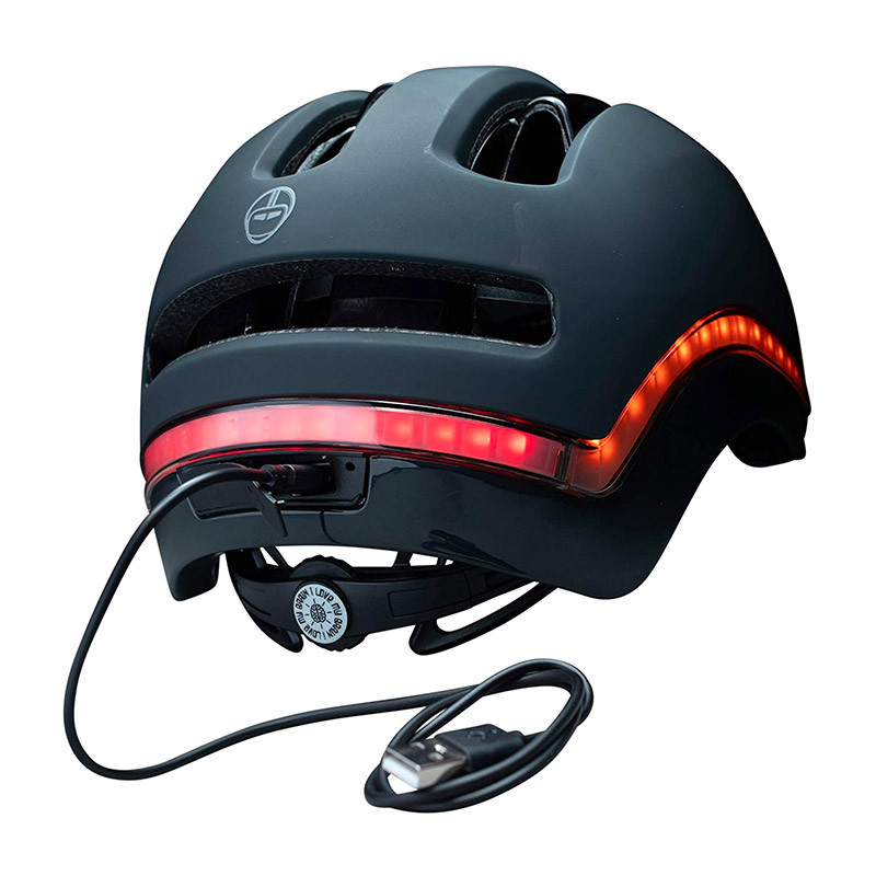 Casque vélo lumière intégrée Noir Mat NUTCASE Vio