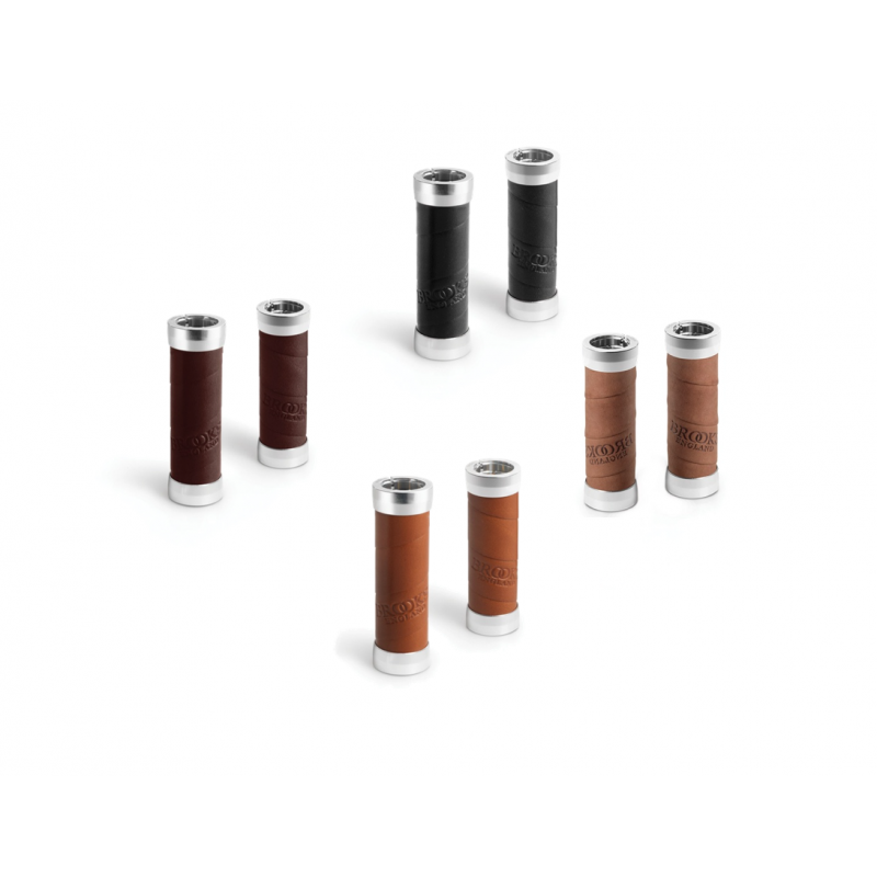 Brooks nées Slender Leather Grips (100mm) Brooks nées Slender Leather Grips (100mm)