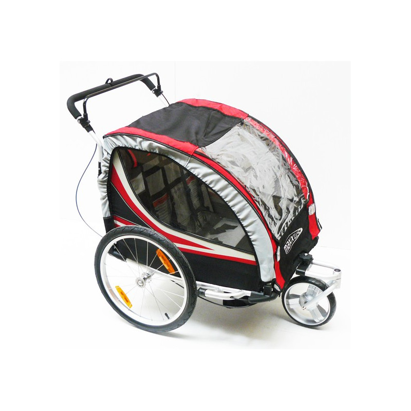 Homcom 2 en 1 enfant remorque vélo remorque poussette avec sac métal Oxford  440-015