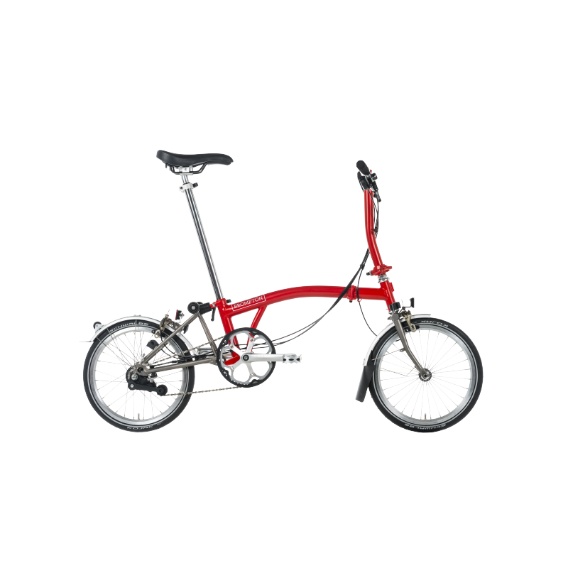 Vélo pliant BROMPTON M6L House Red M6LF/HRD/HRD/BAT3/FCB/REV Vélo pliant BROMPTON M6L House Red M6LF/HRD/HRD/BAT3/FCB/REV