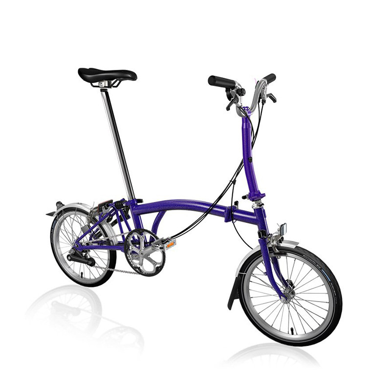 Vélo pliant BROMPTON M6L Purple Metallic M6LF/PM/PM/BAT3/FCB/REV Vélo pliant BROMPTON M6L Purple Metallic M6LF/PM/PM/BAT3/FCB/REV