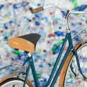 Couvre selle vélo tissu recyclé URBAN PROOF beige gris