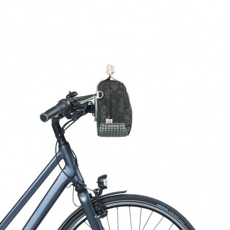 Sacoche de guidon vélo BASIL bohème 8L gris