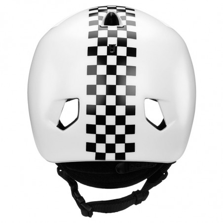 Casque vélo enfant avec visière BERN Nino Racing Blanc