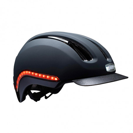 Casque vélo lumière intégrée Noir Mat Cabernet NUTCASE Vio