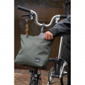 Sacoche vélo Brompton Tote Bag Borough S Olive - avec bloc de fixation