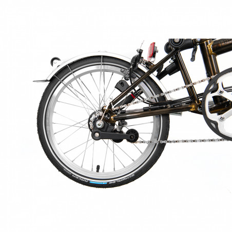 Vélo pliant BROMPTON M6L Black Lacquer - Éclairage Batterie