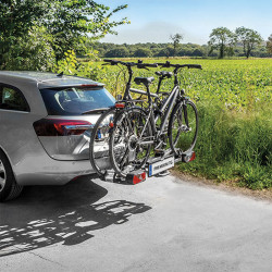 Porte vélo voiture pliable et inclinable EUFAB Premium fixation attelage (2 vélos)