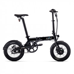 Vélo électrique pliant noir à courroie EOVOLT City X