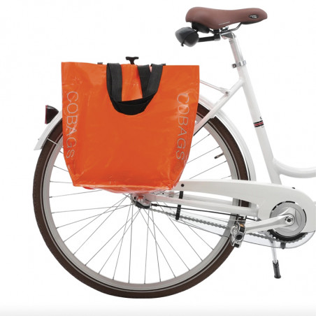 Sacoche cabas vélo COBAGS Bikezac 2.0 orange